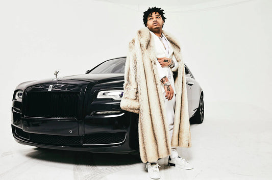 Rapper NoCap with Rolls-Royce | Hip Hop Music Poster | Luxury Lifestyle Wall Art - Music Poster