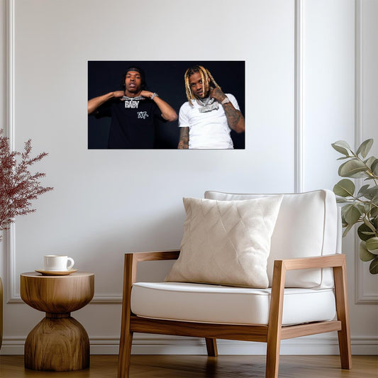 Lil Baby and Lil Durk Poster | Rap Music Print - Music Poster