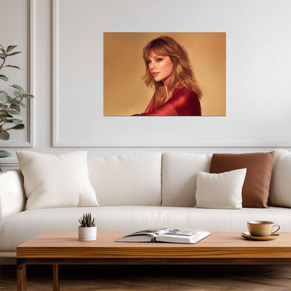Taylor Swift Red Blouse Photoshoot | Music Star Poster | Celebrity Wall Art - Music Poster