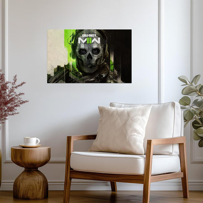 Call of Duty Modern Warfare II Ghost Intense Portrait | FPS Game Character Poster | Gamer Gift Wall Art - Video Games Poster