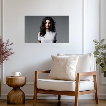 Emily Ratajkowski Studio Portrait | Fashion Model Poster | Modern Celebrity Wall Art - Celebrities Poster