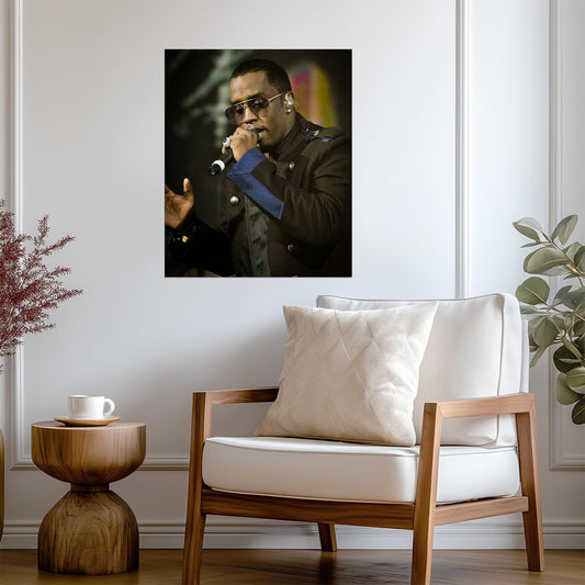 P Diddy Sean Combs Live Performance | Hip Hop Legend Poster | Concert Photography Print - Music Poster