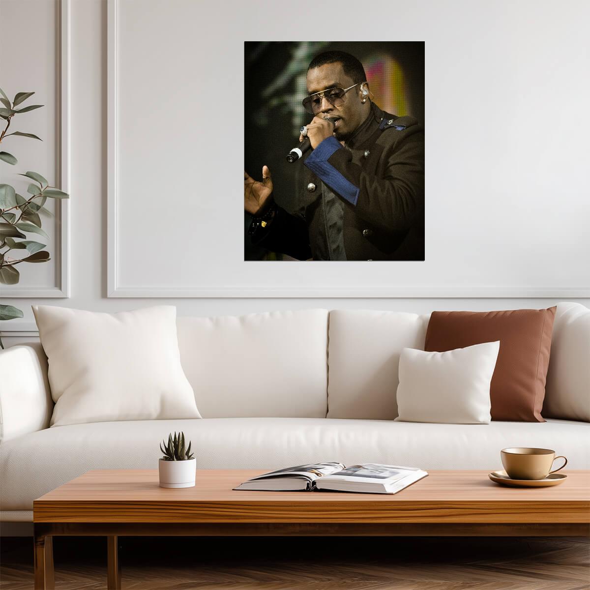 P Diddy Sean Combs Live Performance | Hip Hop Legend Poster | Concert Photography Print - Music Poster