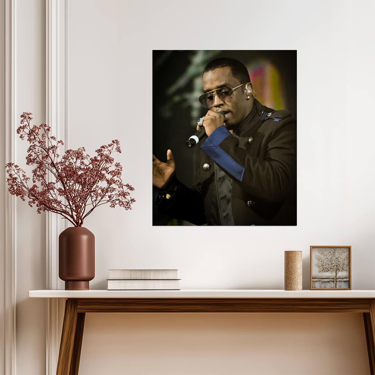 P Diddy Sean Combs Live Performance | Hip Hop Legend Poster | Concert Photography Print - Music Poster