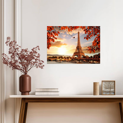 Eiffel Tower at Sunset | Paris Photography Print | Autumn in France Poster - Photography Poster