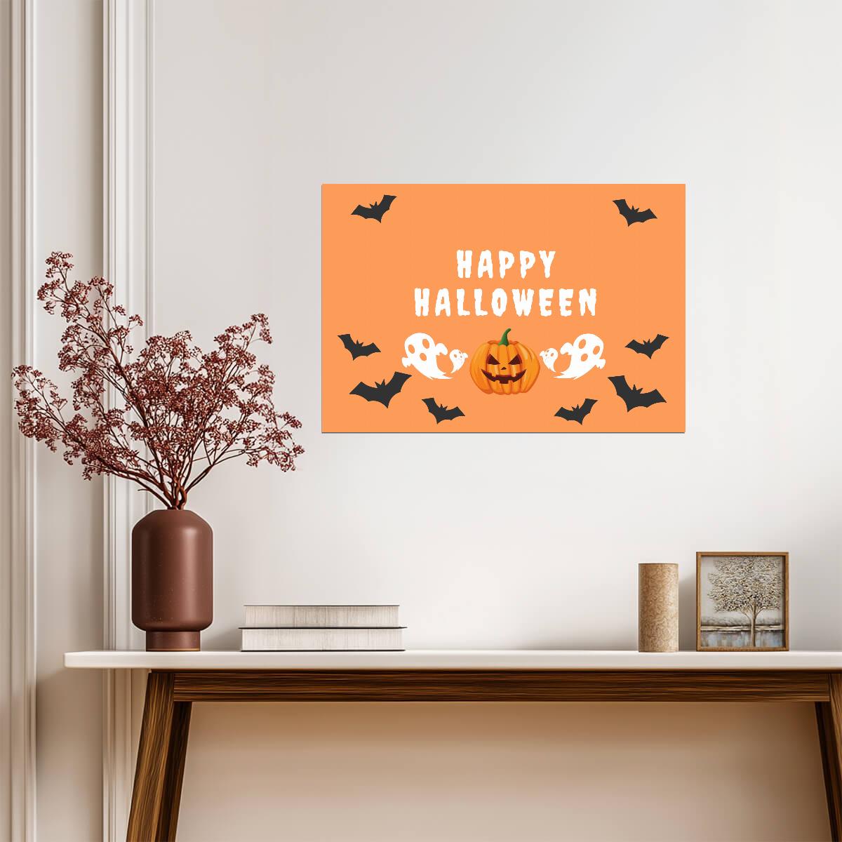 Halloween | Warm Tone Art | Seasonal Poster - Graphic & Art Poster