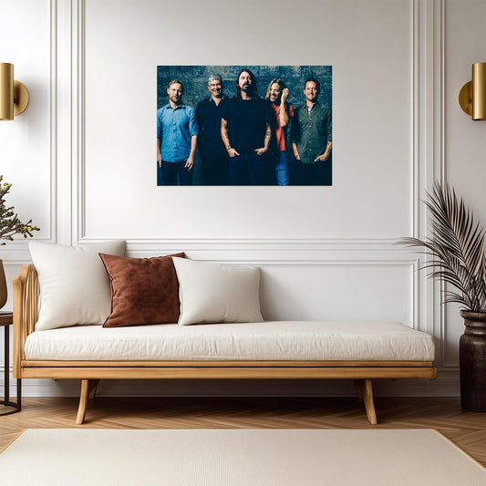 Foo Fighters Band Portrait | Rock Music Poster | Alternative Wall Art - Music Poster