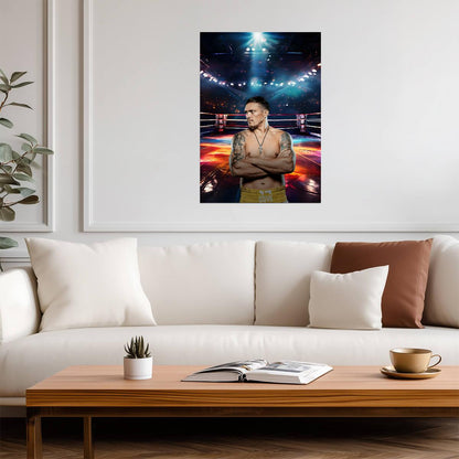 Oleksandr Usyk Stylized Art | Boxing Ring Poster | Combat Sports Print - Sports Poster