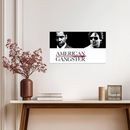 American Gangster | Crime Movie Poster | Black and White Film Art - Movies & TV Poster