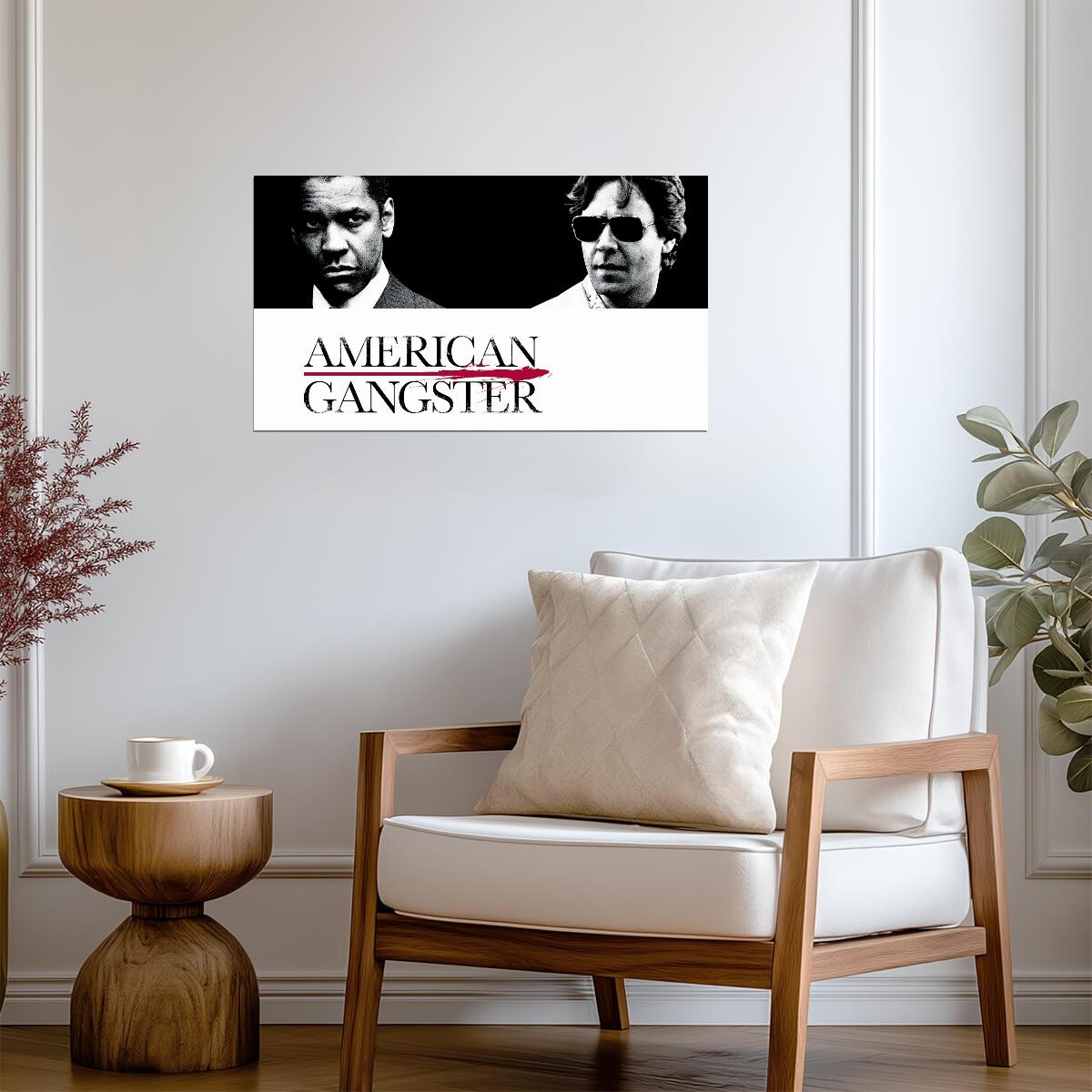 American Gangster | Crime Movie Poster | Black and White Film Art - Movies & TV Poster