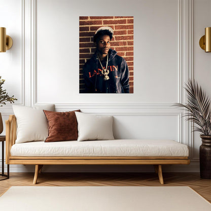 Quando Rondo Portrait | Hip Hop Music Poster | Modern Rap Artist Wall Art - Music Poster