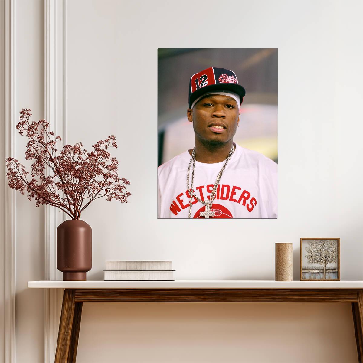 50 Cent Shady 12 Cap | Classic Hip Hop Poster | Music Star Wall Art - Music Poster