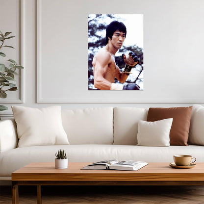 Bruce Lee Martial Arts Pose | Classic Movie Poster | Kung Fu Legend - Celebrities Poster