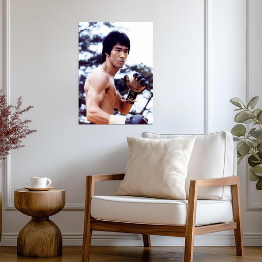 Bruce Lee Martial Arts Pose | Classic Movie Poster | Kung Fu Legend - Celebrities Poster