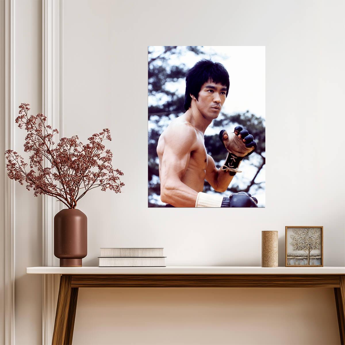 Bruce Lee Martial Arts Pose | Classic Movie Poster | Kung Fu Legend - Celebrities Poster