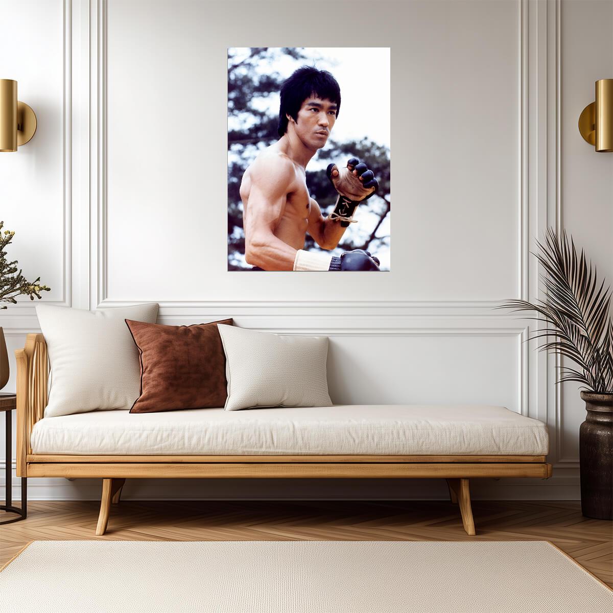 Bruce Lee Martial Arts Pose | Classic Movie Poster | Kung Fu Legend - Celebrities Poster