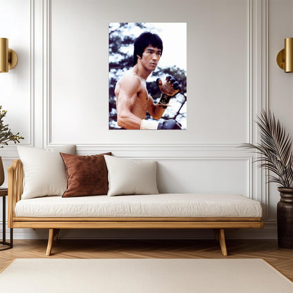 Bruce Lee Martial Arts Pose | Classic Movie Poster | Kung Fu Legend - Celebrities Poster