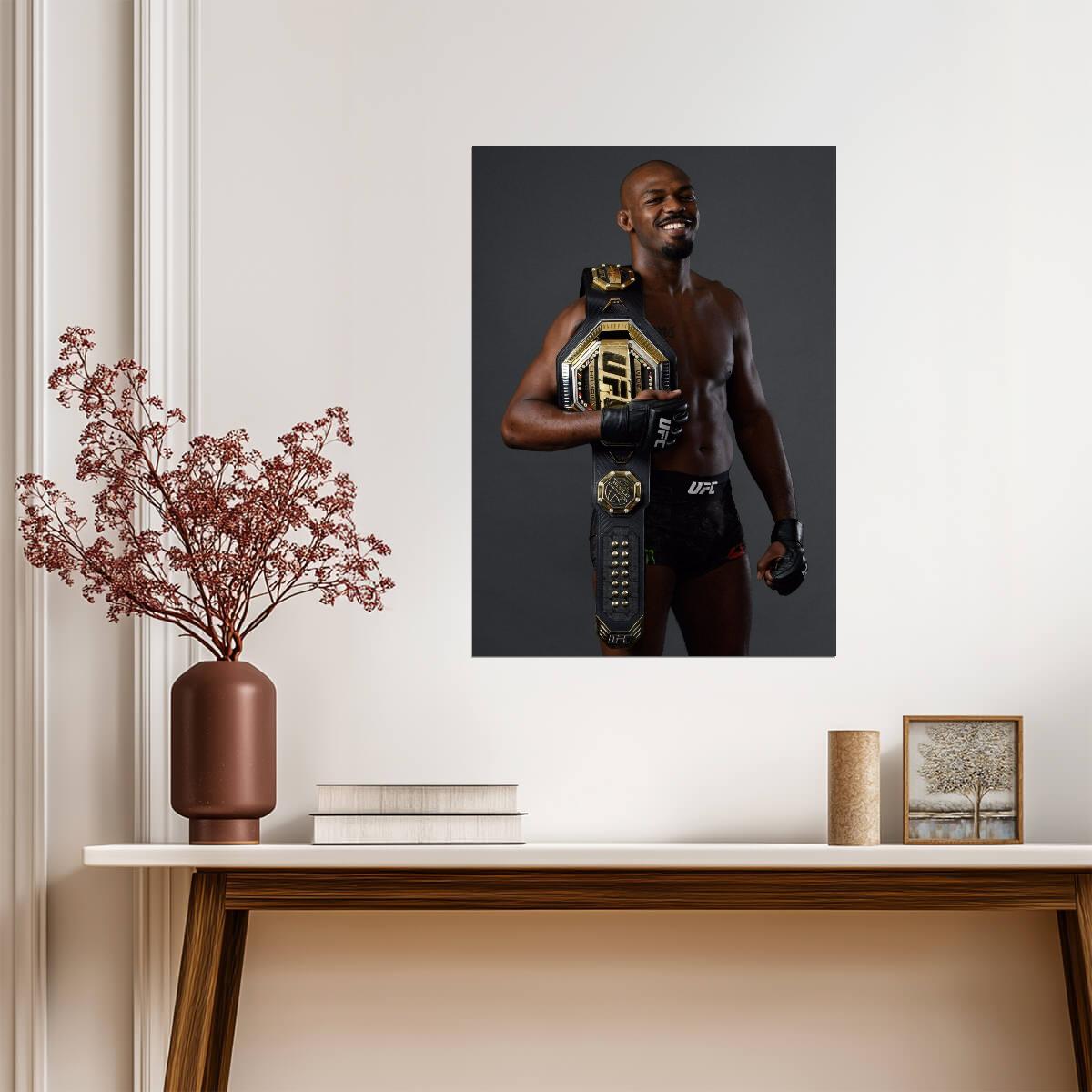 Jon Jones UFC Champion | MMA Fighter Poster | Sports Legend Wall Art - Sports Poster