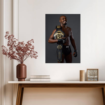 Jon Jones UFC Champion | MMA Fighter Poster | Sports Legend Wall Art - Sports Poster