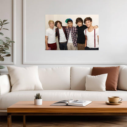 One Direction Early Years Group Photo | Nostalgic Pop Music Poster | Boy Band Wall Art - Music Poster