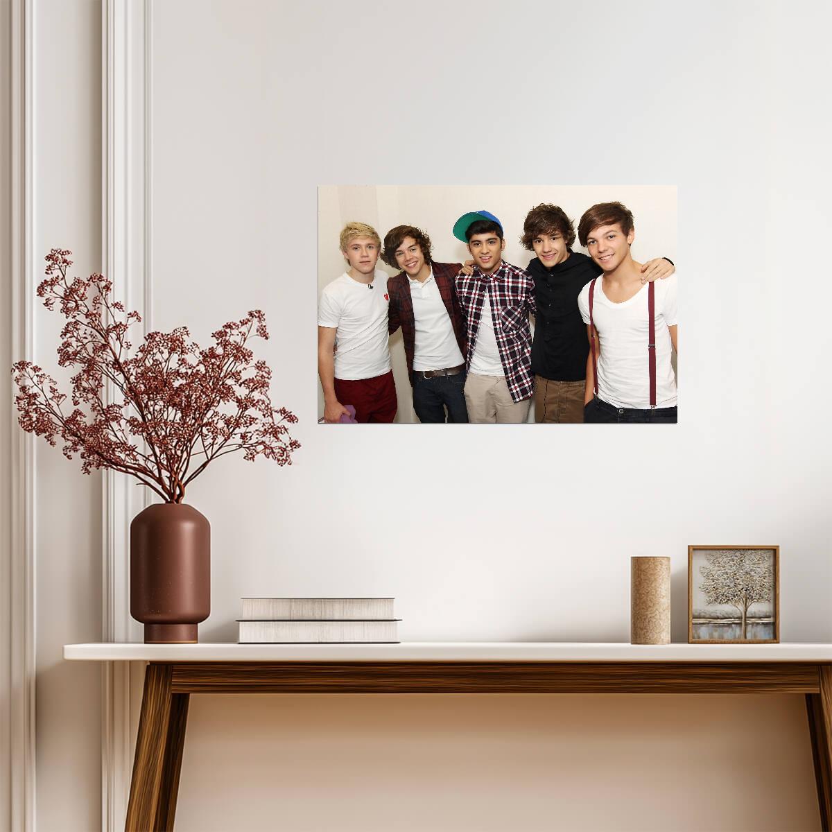 One Direction Early Years Group Photo | Nostalgic Pop Music Poster | Boy Band Wall Art - Music Poster