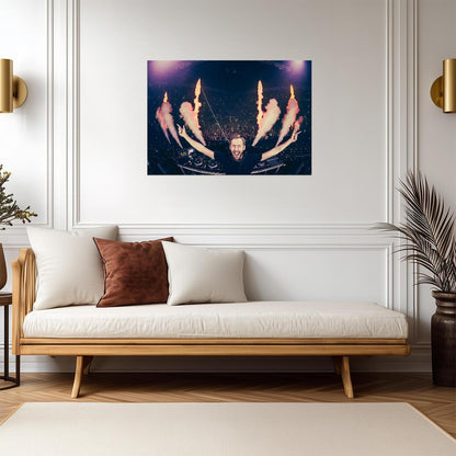 Calvin Harris Live | Rave Party Print | Music Poster - Music Poster