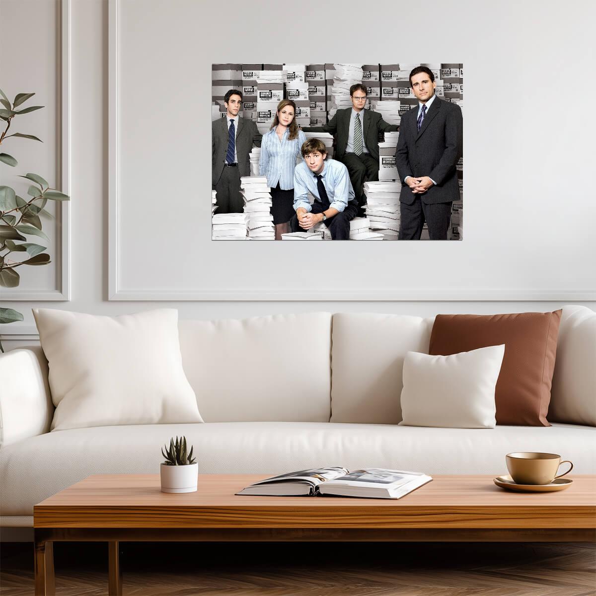 The Office Main Cast Promo Photo | Classic Sitcom Poster | Dunder Mifflin Wall Art - Movies & TV Poster