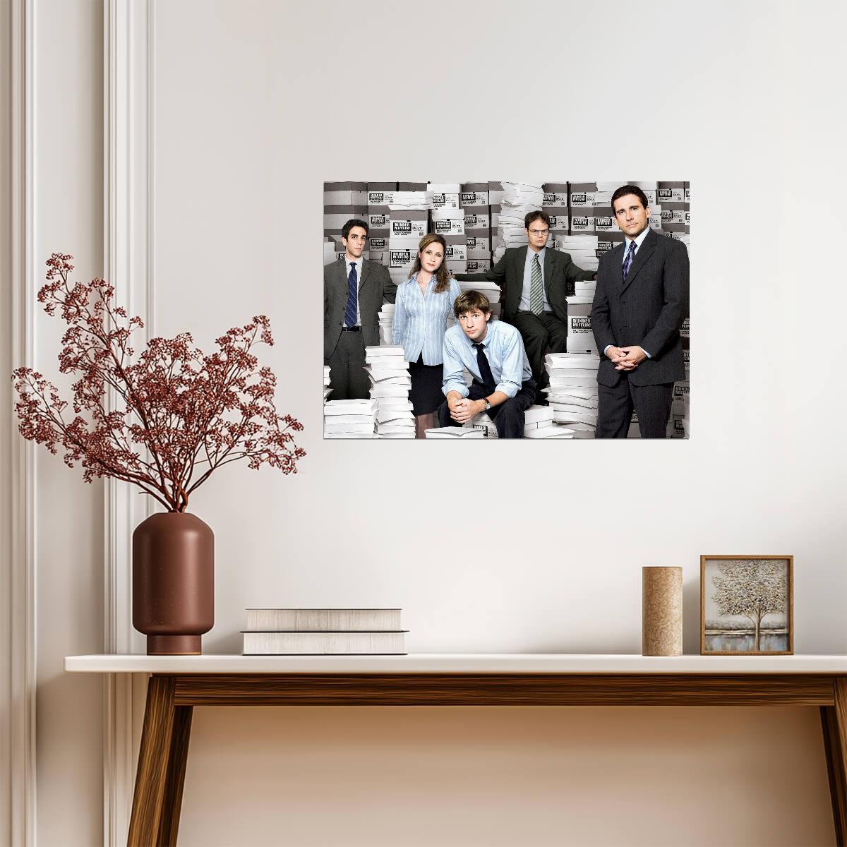 The Office Main Cast Promo Photo | Classic Sitcom Poster | Dunder Mifflin Wall Art - Movies & TV Poster