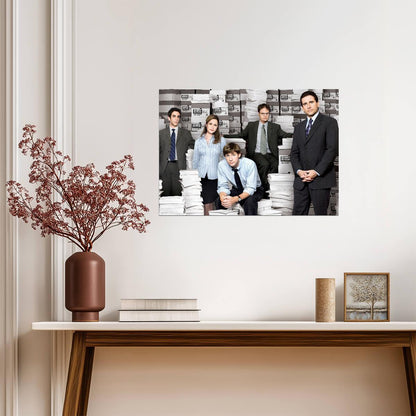 The Office Main Cast Promo Photo | Classic Sitcom Poster | Dunder Mifflin Wall Art - Movies & TV Poster