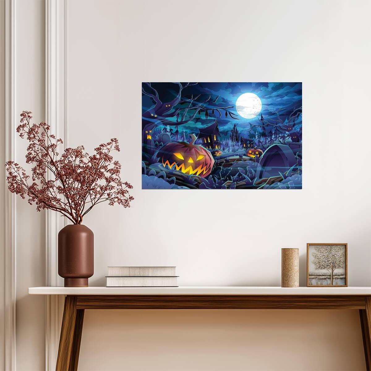 Halloween | Scary Night Decor | Event Poster - Graphic & Art Poster