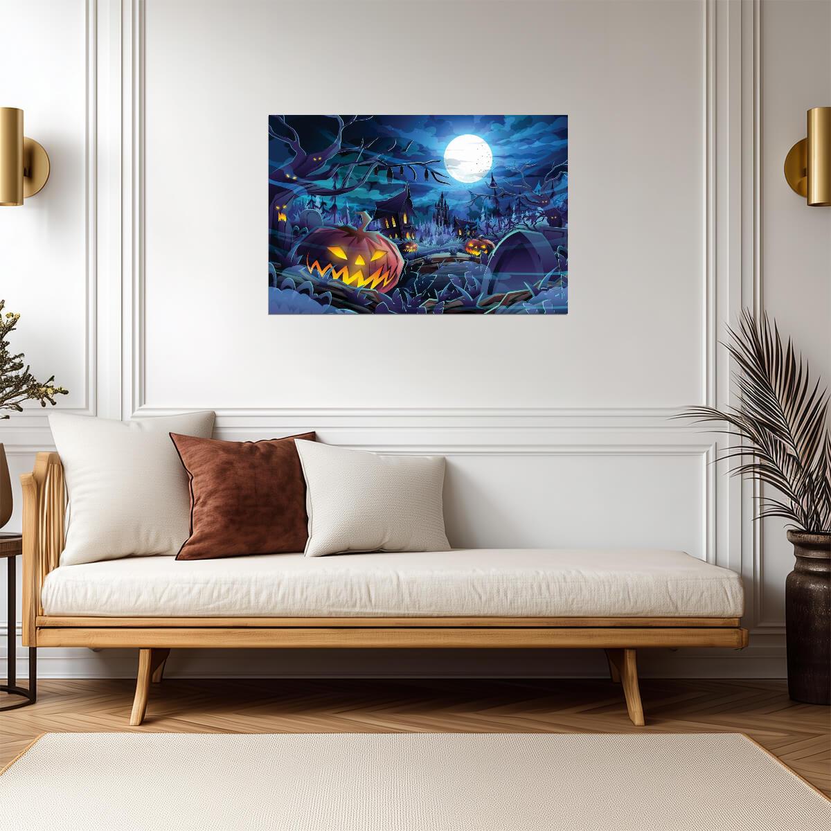 Halloween | Scary Night Decor | Event Poster - Graphic & Art Poster