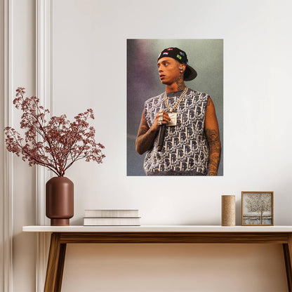 Central Cee in Dior Vest On Stage | Live Performance Poster | UK Rap Star Fashion - Music Poster