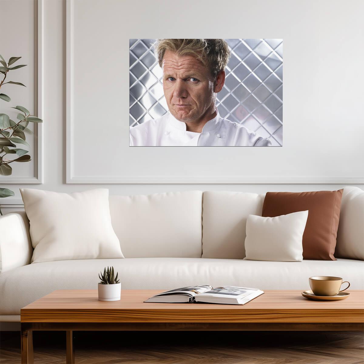 Gordon Ramsay | Pastel Portrait | Kitchen Wall Poster - Celebrities Poster