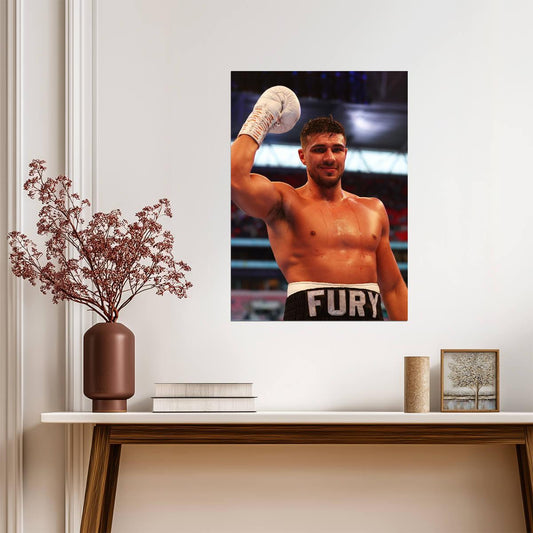 Tommy Fury Victory Pose | Professional Boxing Poster | Sports Photography Wall Art - Sports Poster