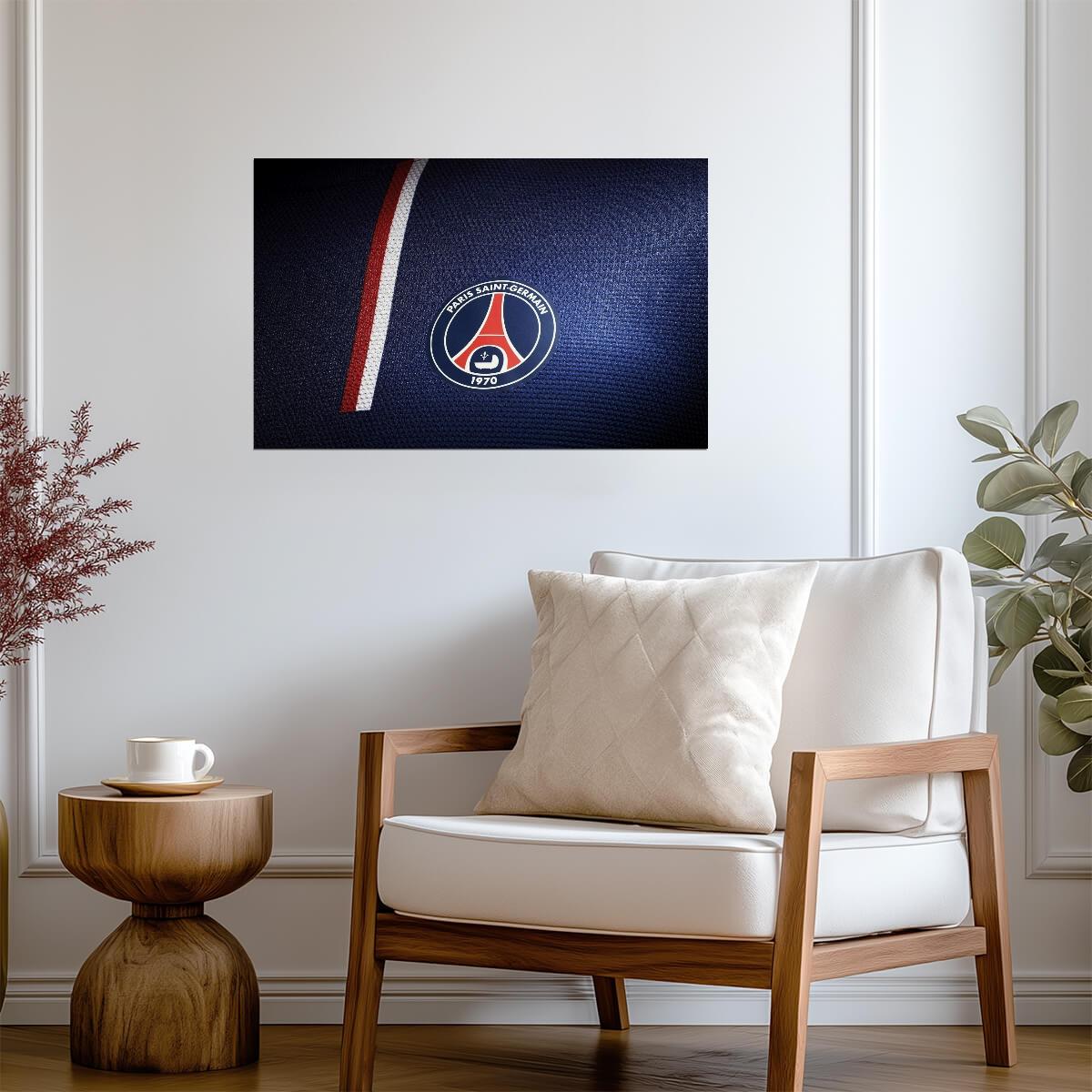Paris Saint-Germain Team Crest | Soccer Poster | French Football Fan Gift - Sports Poster