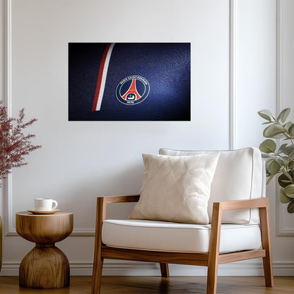 Paris Saint-Germain Team Crest | Soccer Poster | French Football Fan Gift - Sports Poster