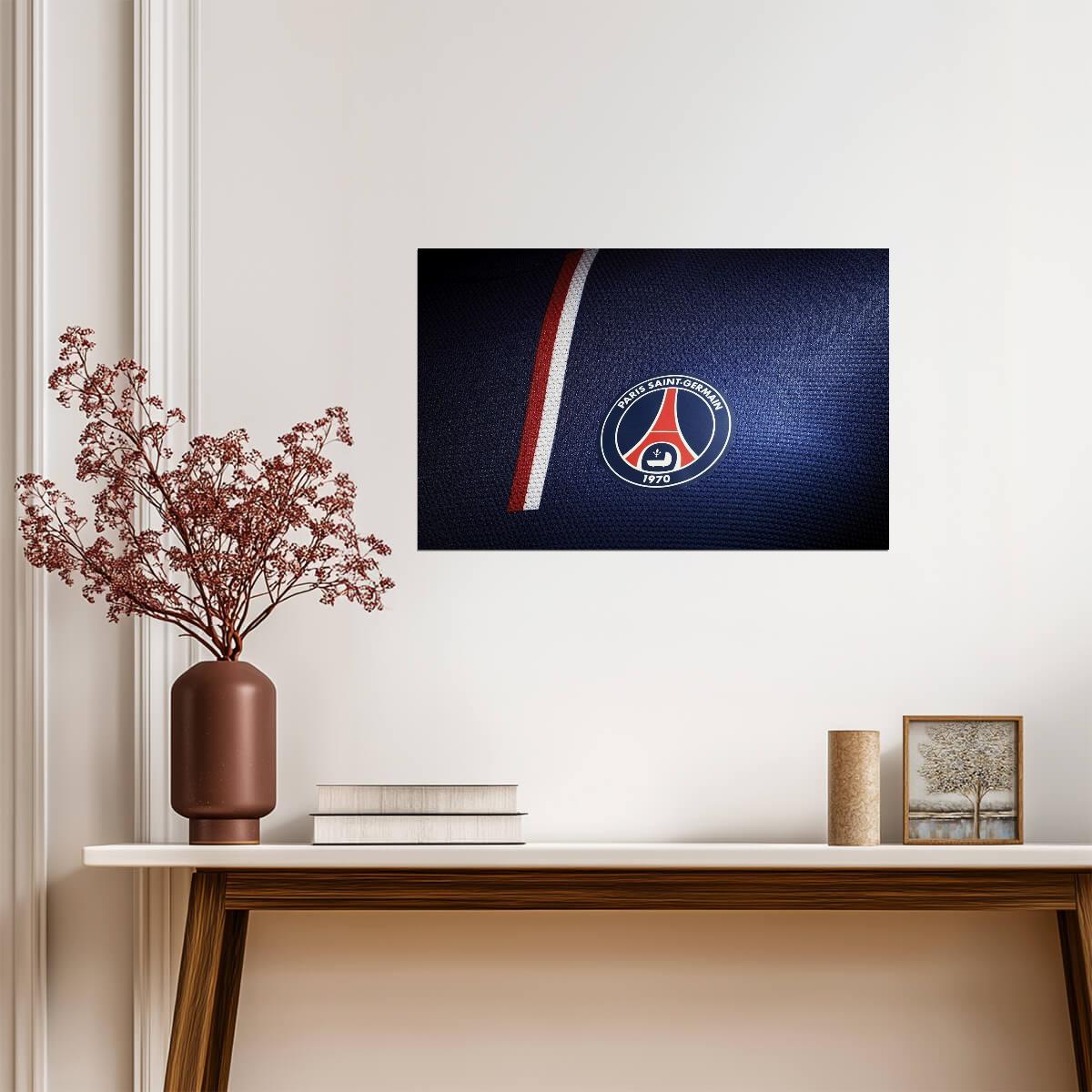 Paris Saint-Germain Team Crest | Soccer Poster | French Football Fan Gift - Sports Poster