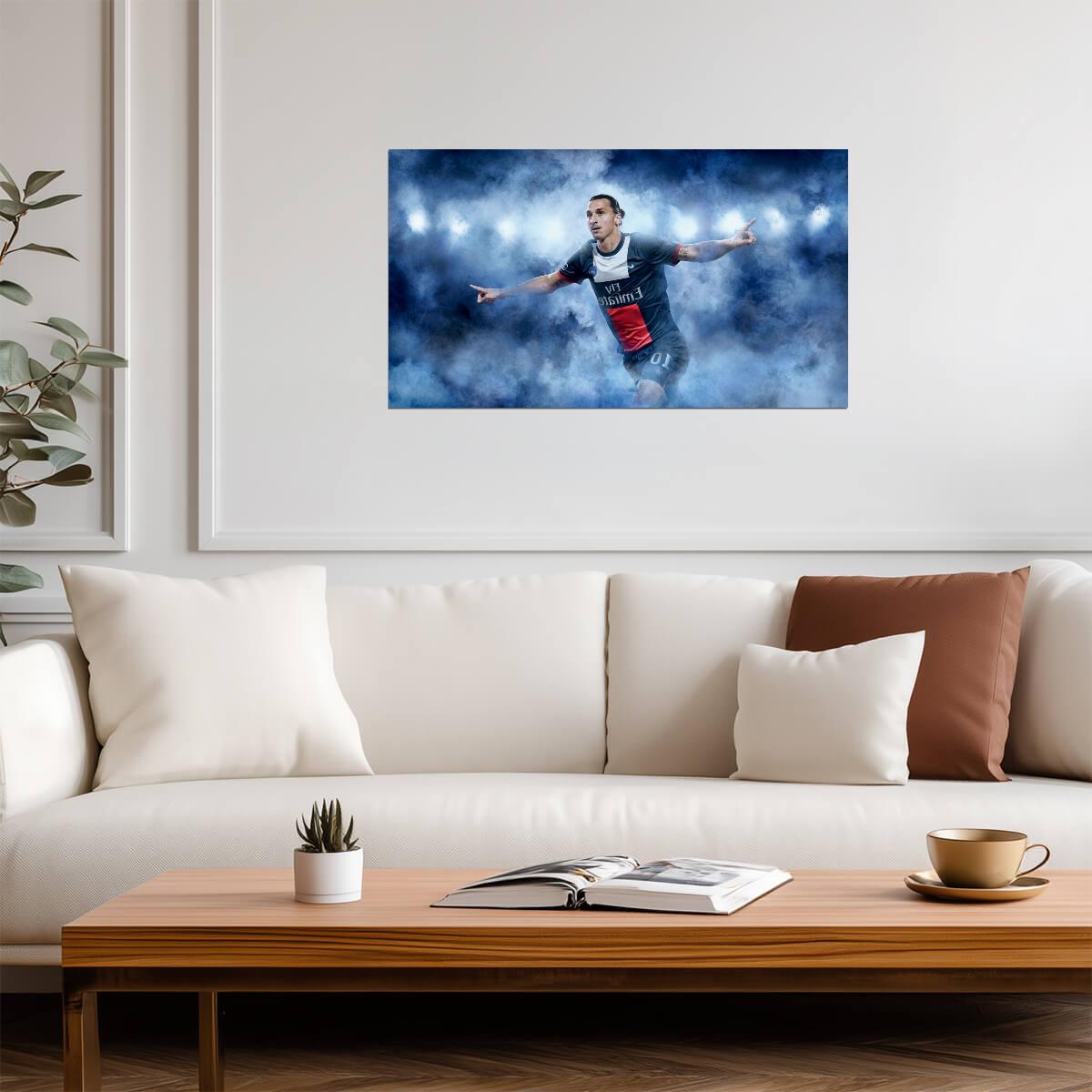 Zlatan Ibrahimović PSG | Soccer Legend Poster | Paris Saint-Germain Fan Gift - Sports Poster