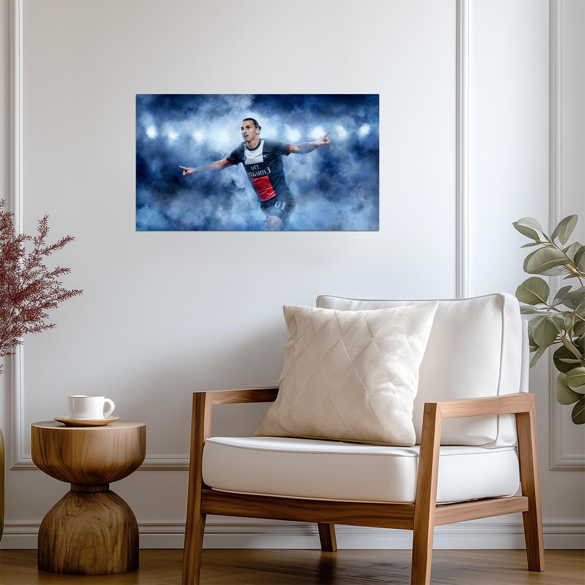 Zlatan Ibrahimović PSG | Soccer Legend Poster | Paris Saint-Germain Fan Gift - Sports Poster