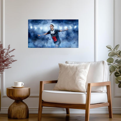 Zlatan Ibrahimović PSG | Soccer Legend Poster | Paris Saint-Germain Fan Gift - Sports Poster