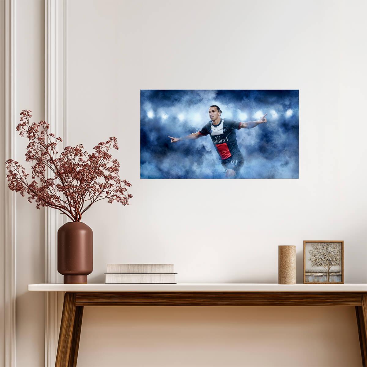Zlatan Ibrahimović PSG | Soccer Legend Poster | Paris Saint-Germain Fan Gift - Sports Poster