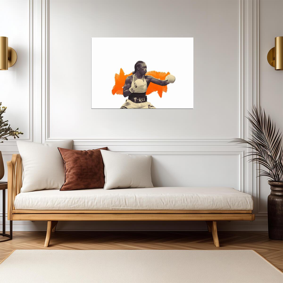Claressa Shields T-Rex | Boxing Poster | Sports Legend Art - Sports Poster