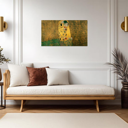 The Kiss by Gustav Klimt | Classic Art Print | Vintage Gold Painting Poster - Graphic & Art Poster
