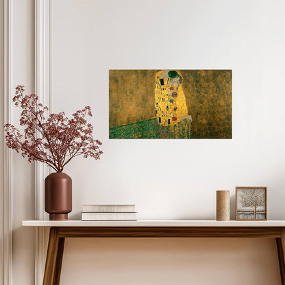 The Kiss by Gustav Klimt | Classic Art Print | Vintage Gold Painting Poster - Graphic & Art Poster