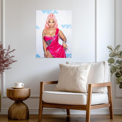 Nicki Minaj Pink Dress at VMAs | Red Carpet Fashion Poster | Hip Hop Star Wall Art - Music Poster