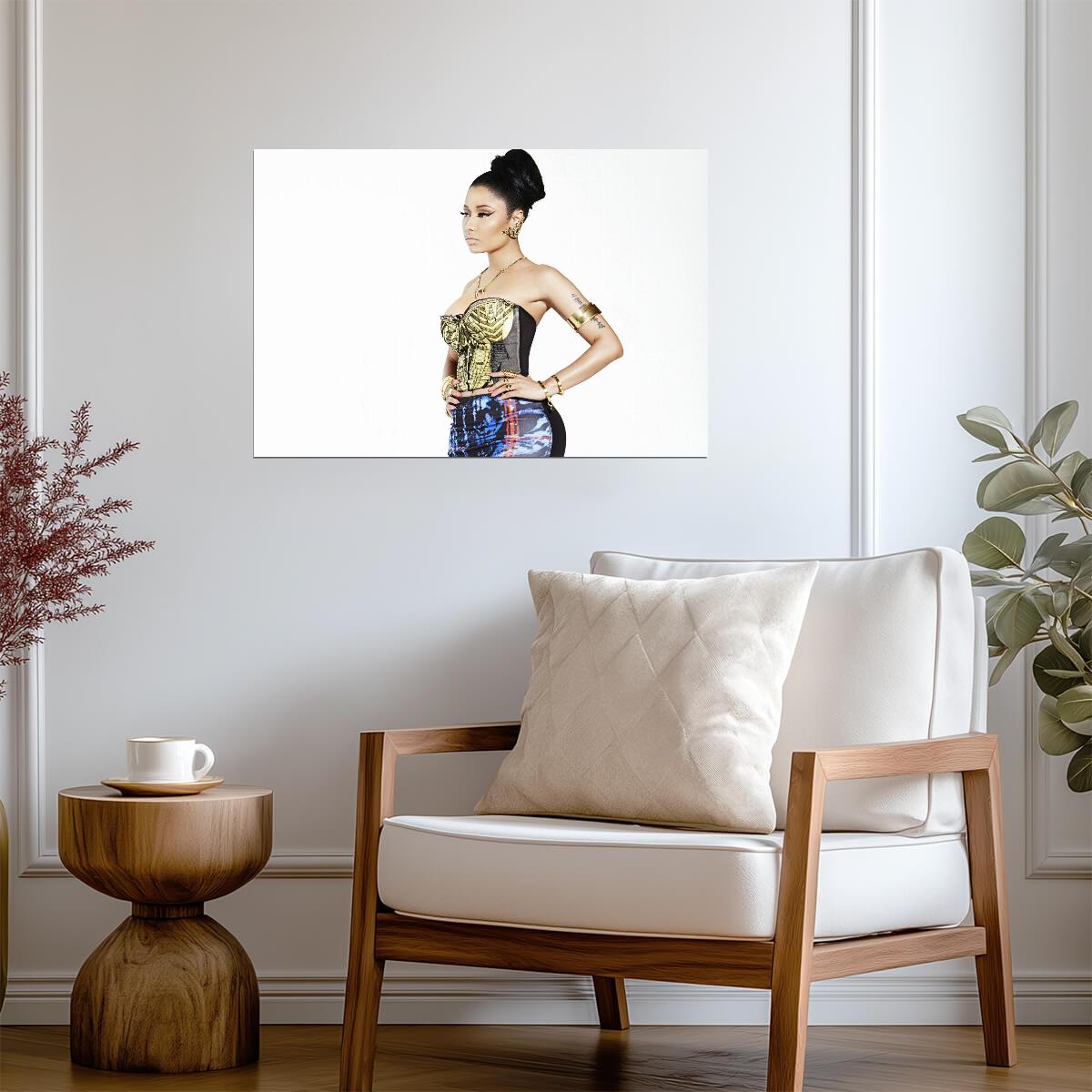 Nicki Minaj Gold Corset Photoshoot | Studio Portrait Poster | Music Star Fashion Art - Music Poster