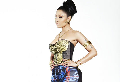 Nicki Minaj Gold Corset Photoshoot | Studio Portrait Poster | Music Star Fashion Art - Music Poster