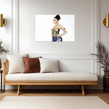 Nicki Minaj Gold Corset Photoshoot | Studio Portrait Poster | Music Star Fashion Art - Music Poster