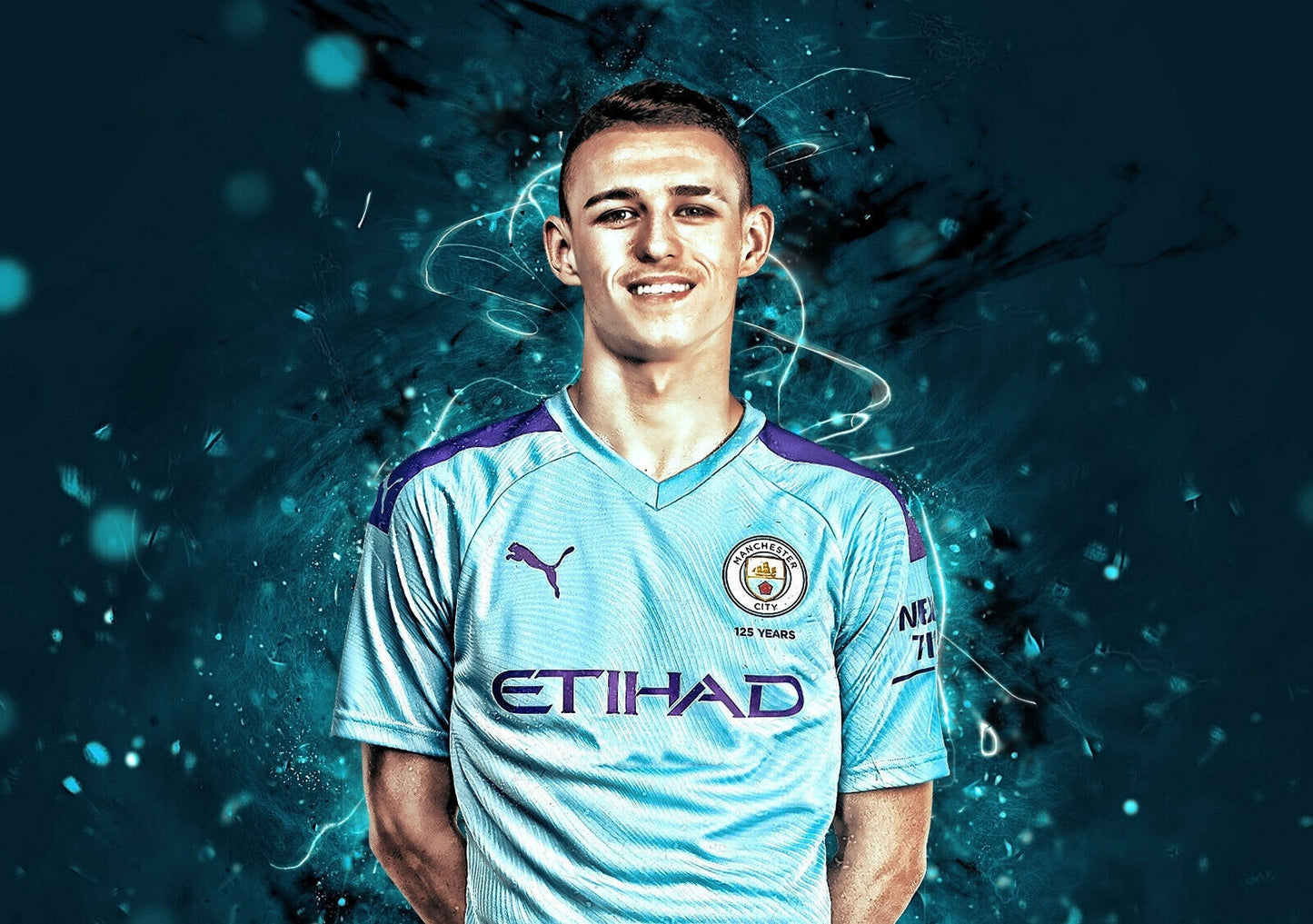 Phil Foden Manchester City | Stylized Soccer Poster | Sports Art Print - Sports Poster