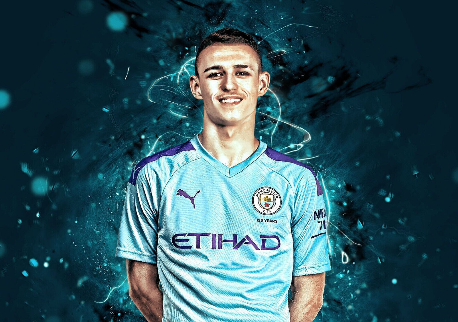 Phil Foden Manchester City | Stylized Soccer Poster | Sports Art Print - Sports Poster